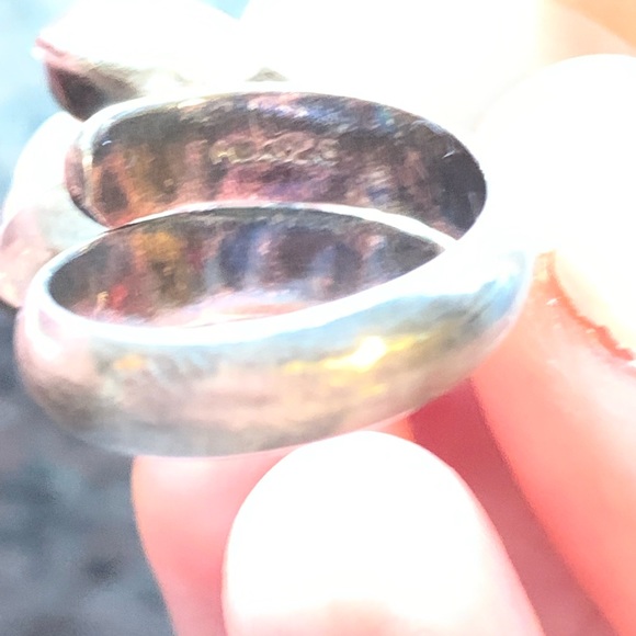 Mexico 925 silver 4 dangling hearts ring size 5 / 5.25 - Picture 7 of 9
